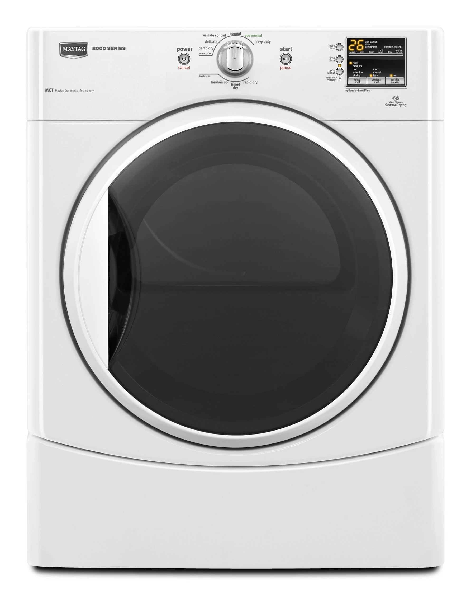 Maytag MGDE201YW 6.7 Cu. Ft. Performance Series HighEfficiency Front